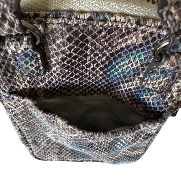 Aimee Kestenberg Phone Bag Purse Iridescent Reptile Pattern Leather Crossbody - Picture 6 of 15